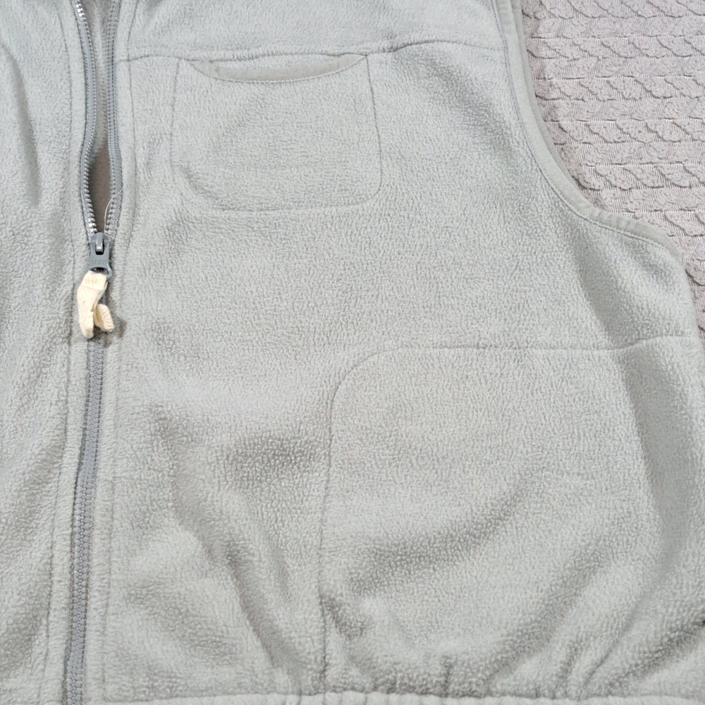 Old Navy Light Gray Fleece Vest - Picture 3 of 6